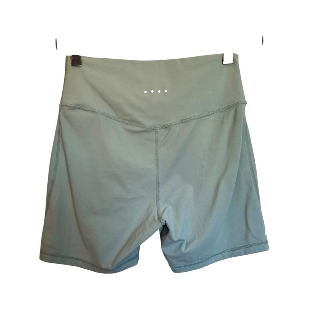 Acta Biker Shorts High Rise Athletic Gym Workout Active Lounge Teal Blue Size M